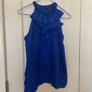 Elena Solano 100% silk tank with ruffles